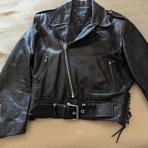 Black Leather Biker Jacket